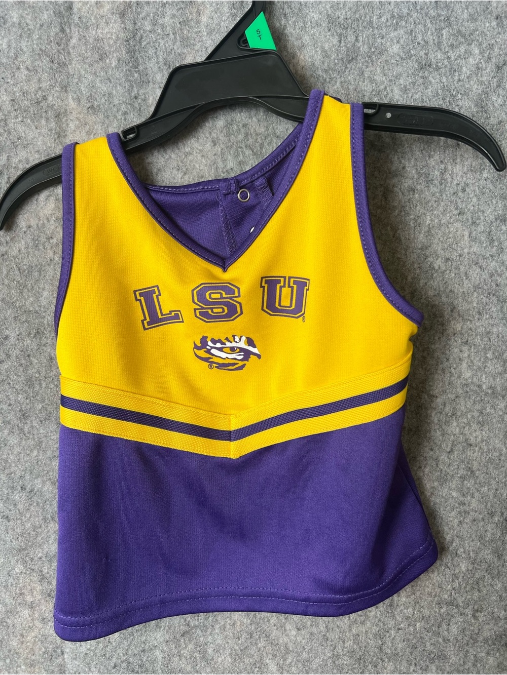 Colosseum Toddler 3T LSU Purple and Gold Cheer Tank Top